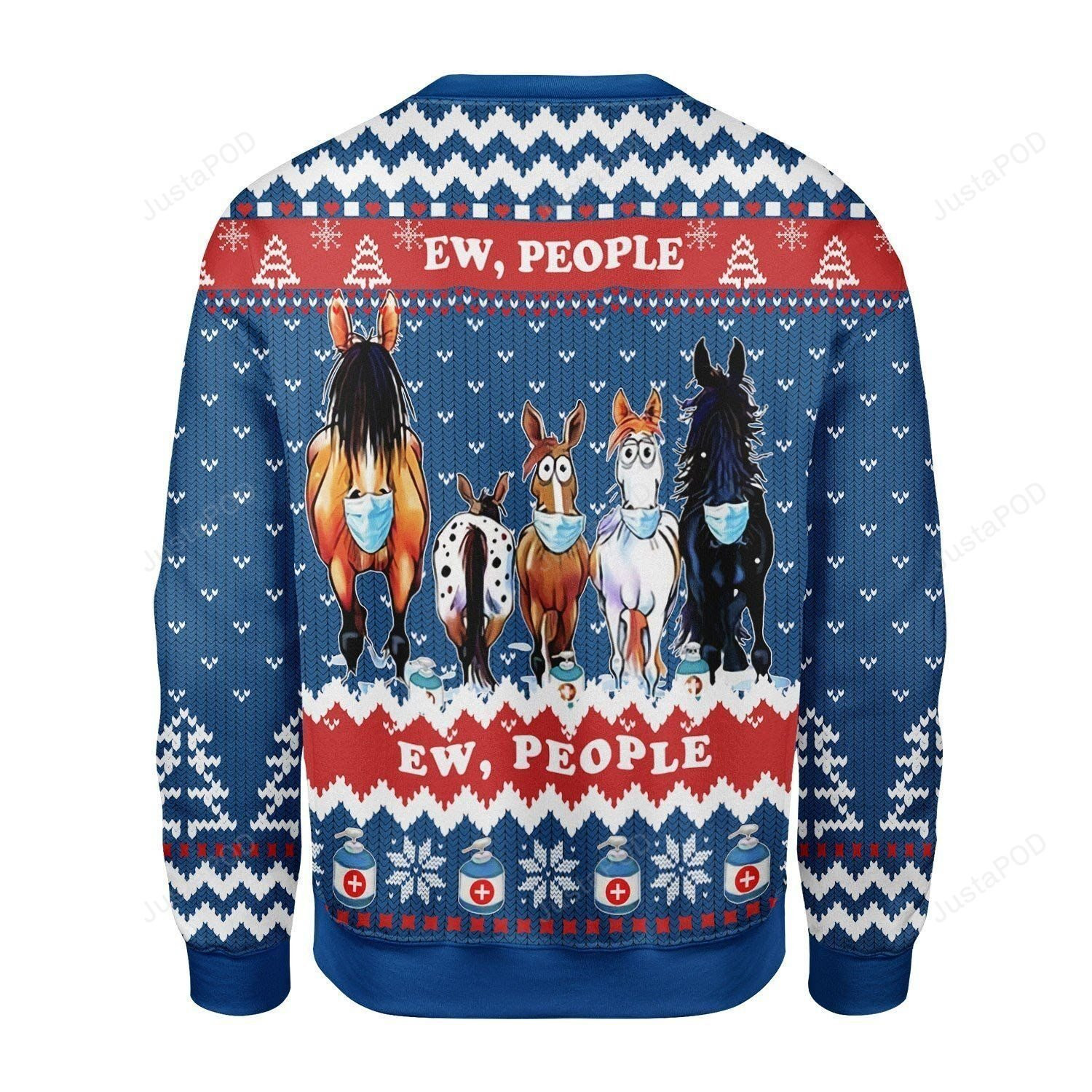 Merry Christmas Gearhomies Ew People Ugly Christmas Sweater Adult 3D Funny Matching for family