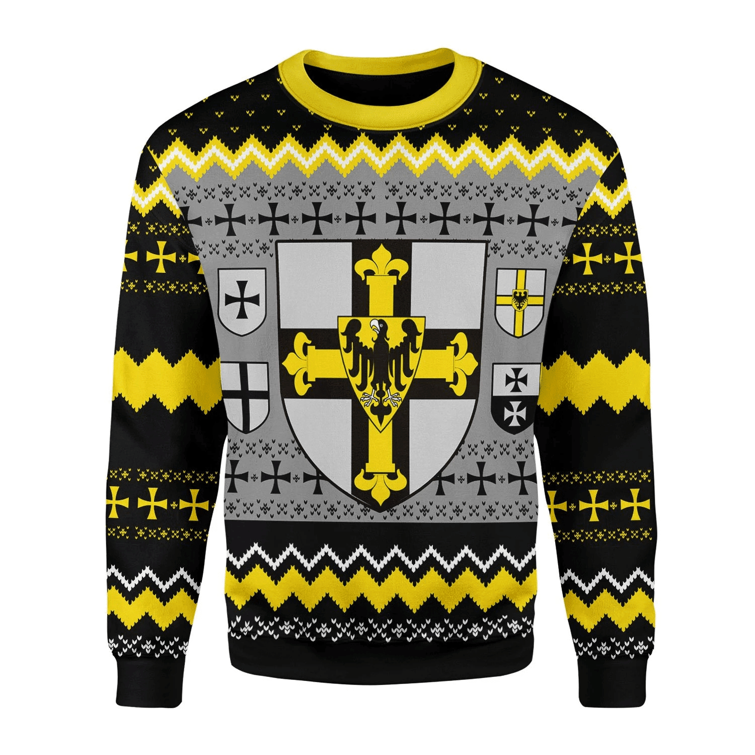 Merry Christmas Gearhomies Grand Master Of The Teutonic Order Ugly Christmas Sweater Adult 3D Funny Matching for family - Image 2
