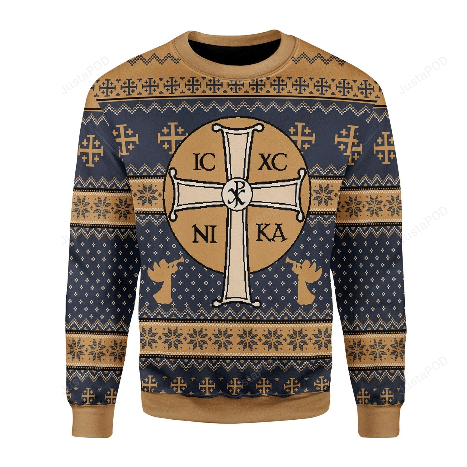 Merry Christmas Gearhomies Jesus Ugly Christmas Sweater Adult 3D Funny Matching for family - Image 2