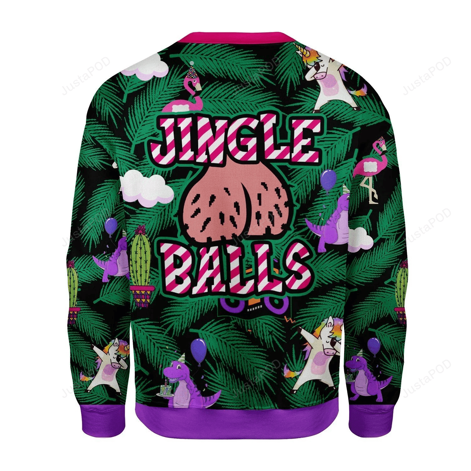 Merry Christmas Gearhomies Jingle Balls Ugly Ugly Christmas Sweater Adult 3D Funny Matching for family