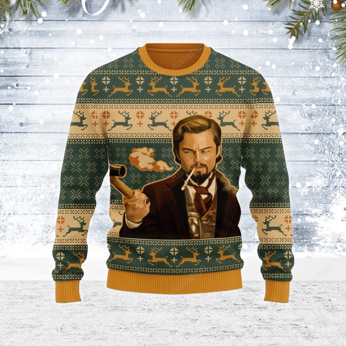 Merry Christmas Gearhomies Leo Meme Ugly Christmas Sweater Adult 3D Funny Matching for family - Image 2