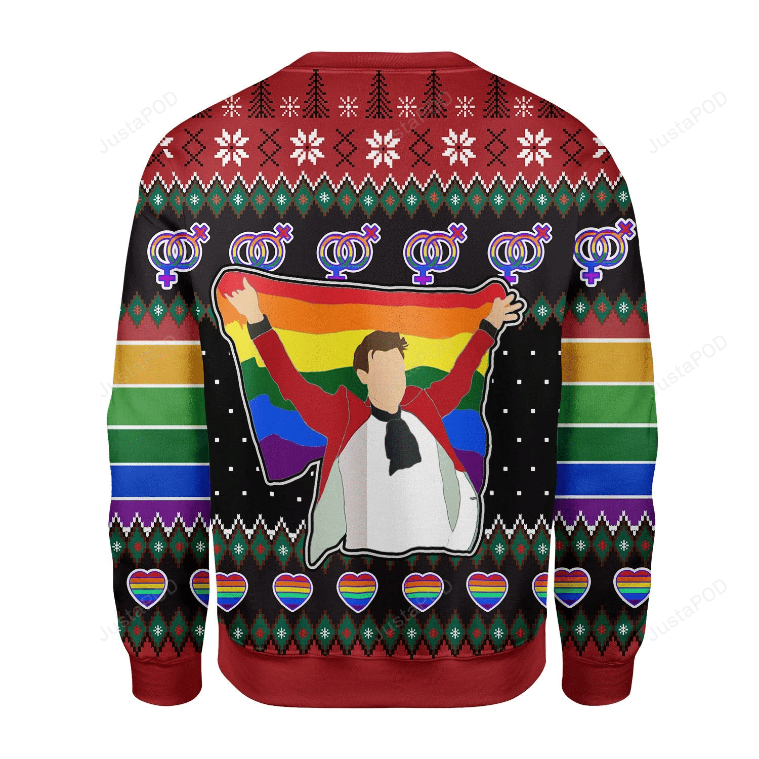 Merry Christmas Gearhomies Lgbt Harry Styles Ugly Christmas Sweater Adult 3D Funny Matching for family