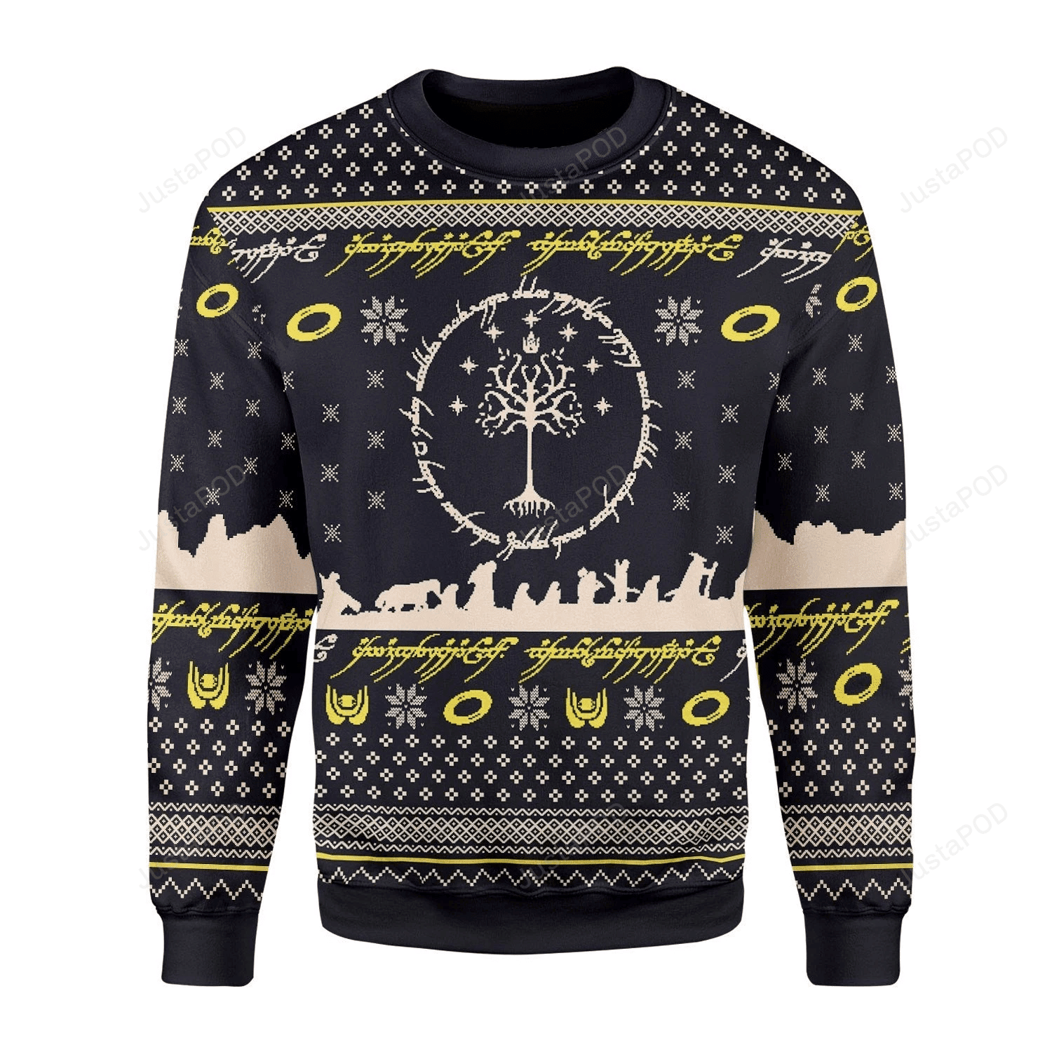 Merry Christmas Gearhomies Lord Of The Rings Ugly Christmas Sweater Adult 3D Funny Matching for family - Image 2