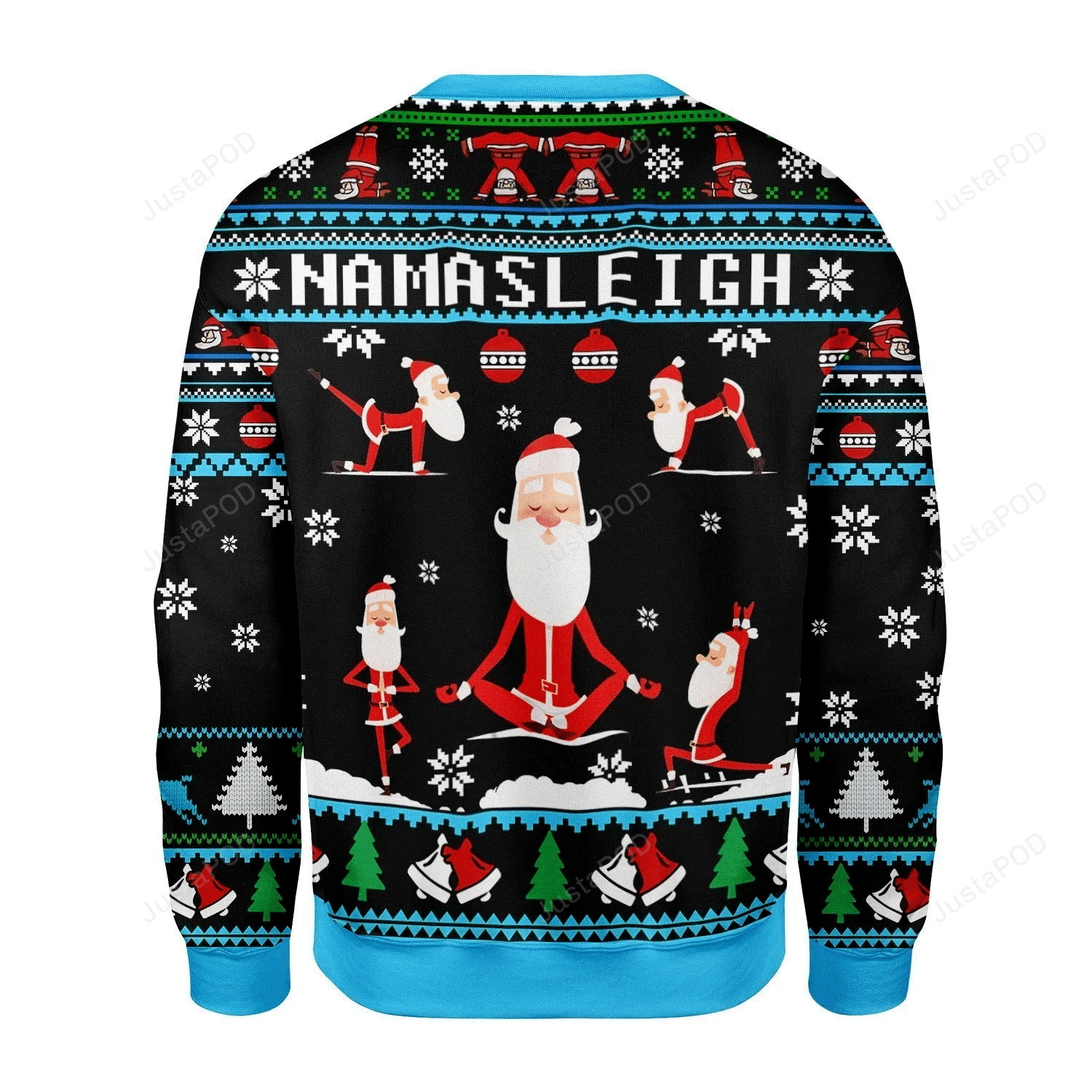 Merry Christmas Gearhomies Namasleigh Santa Ugly Christmas Sweater Adult 3D Funny Matching for family