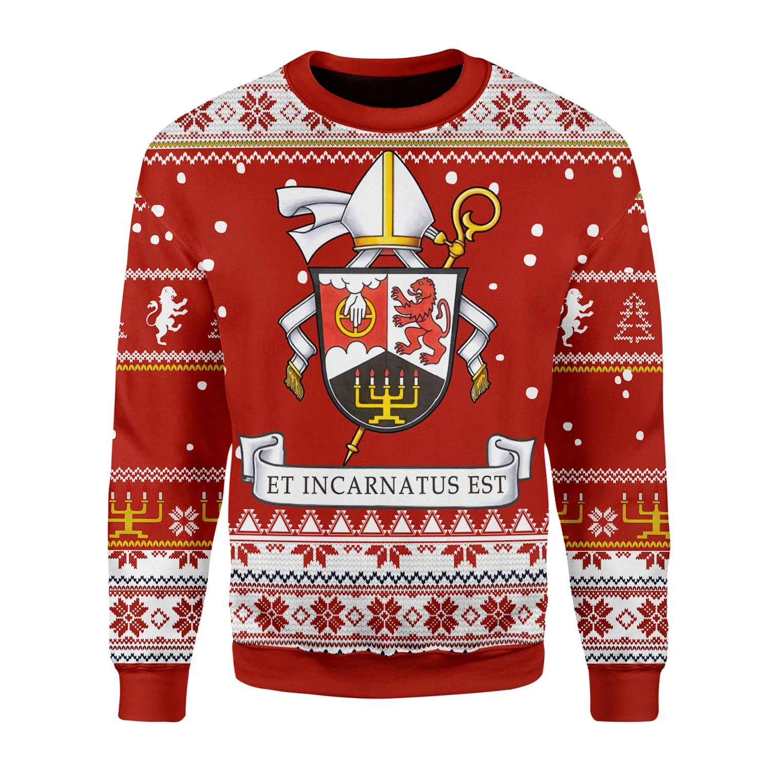 Merry Christmas Gearhomies Order Of Saint Benedict Ugly Christmas Sweater Adult 3D Funny Matching for family - Image 2
