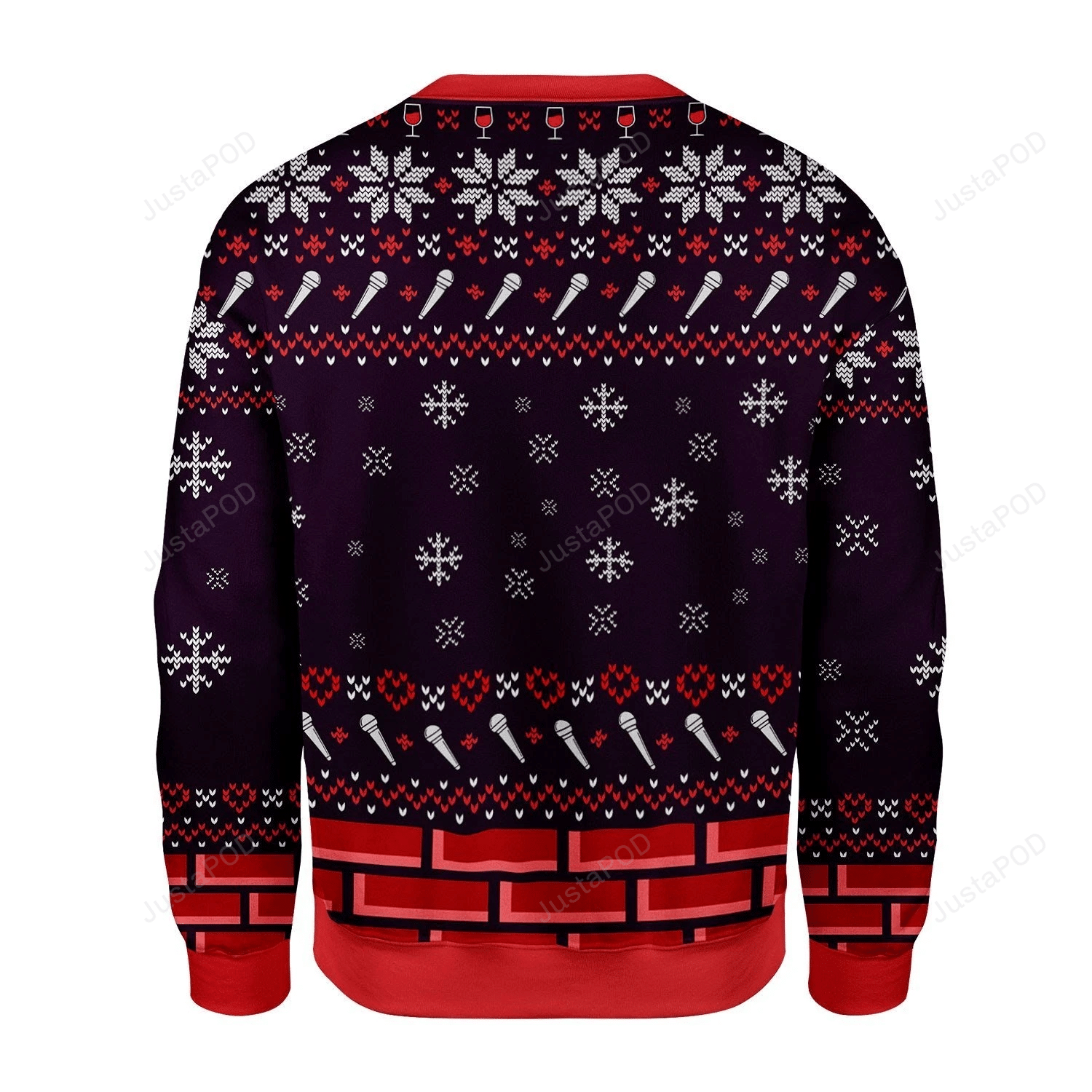 Merry Christmas Gearhomies Santa Wrecking Ball Ugly Christmas Sweater Adult 3D Funny Matching for family