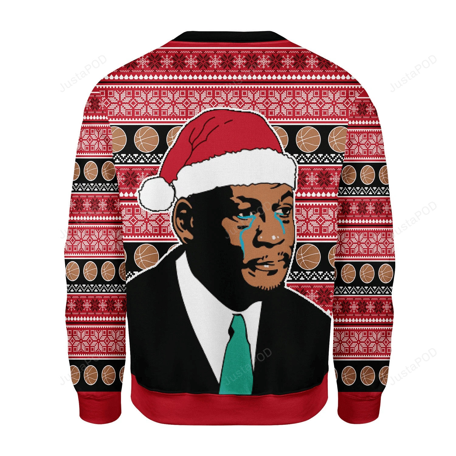Merry Christmas Gearhomies The Crying Mj Ugly Christmas Sweater Adult 3D Funny Matching for family