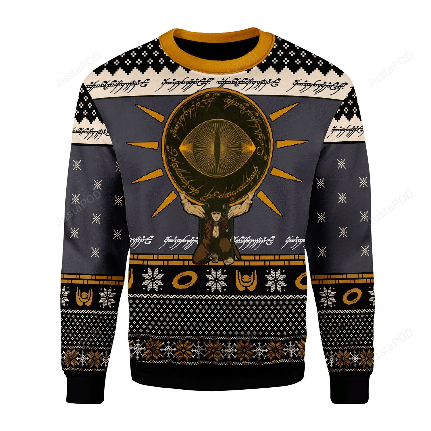 Merry Christmas Gearhomies The Lord Of The Rings Burden Ugly Christmas Sweater Adult 3D Funny Matching for family - Image 2