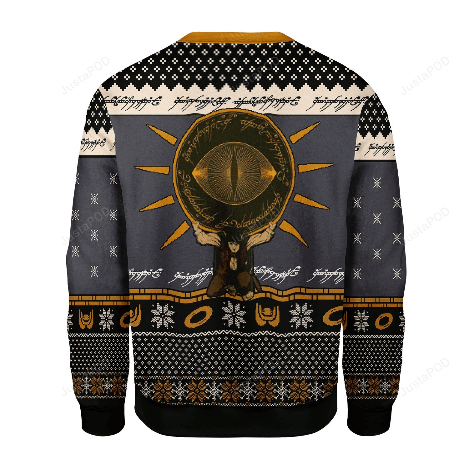 Merry Christmas Gearhomies The Lord Of The Rings Burden Ugly Christmas Sweater Adult 3D Funny Matching for family