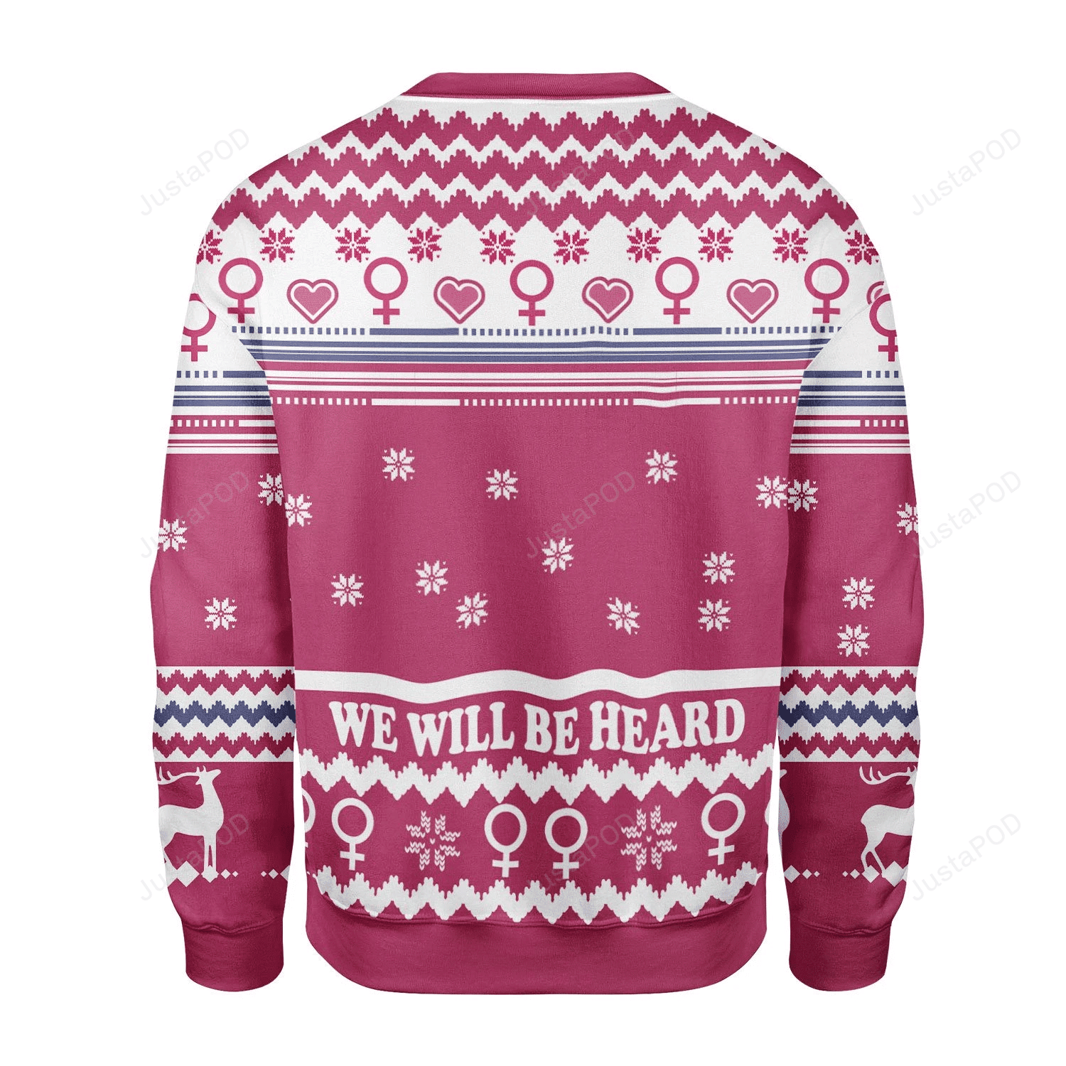 Merry Christmas Gearhomies We Will Be Heard Ugly Christmas Sweater Adult 3D Funny Matching for family