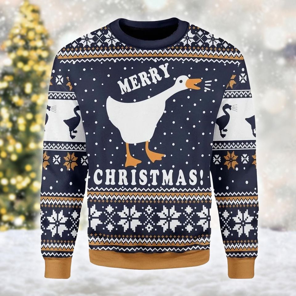 Merry Christmas Goose Ugly Christmas Sweater