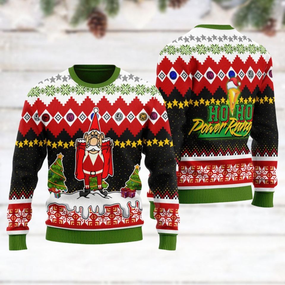 Merry Christmas Hoho Ranger Sweater, Ranger Power Ugly Christmas Sweater