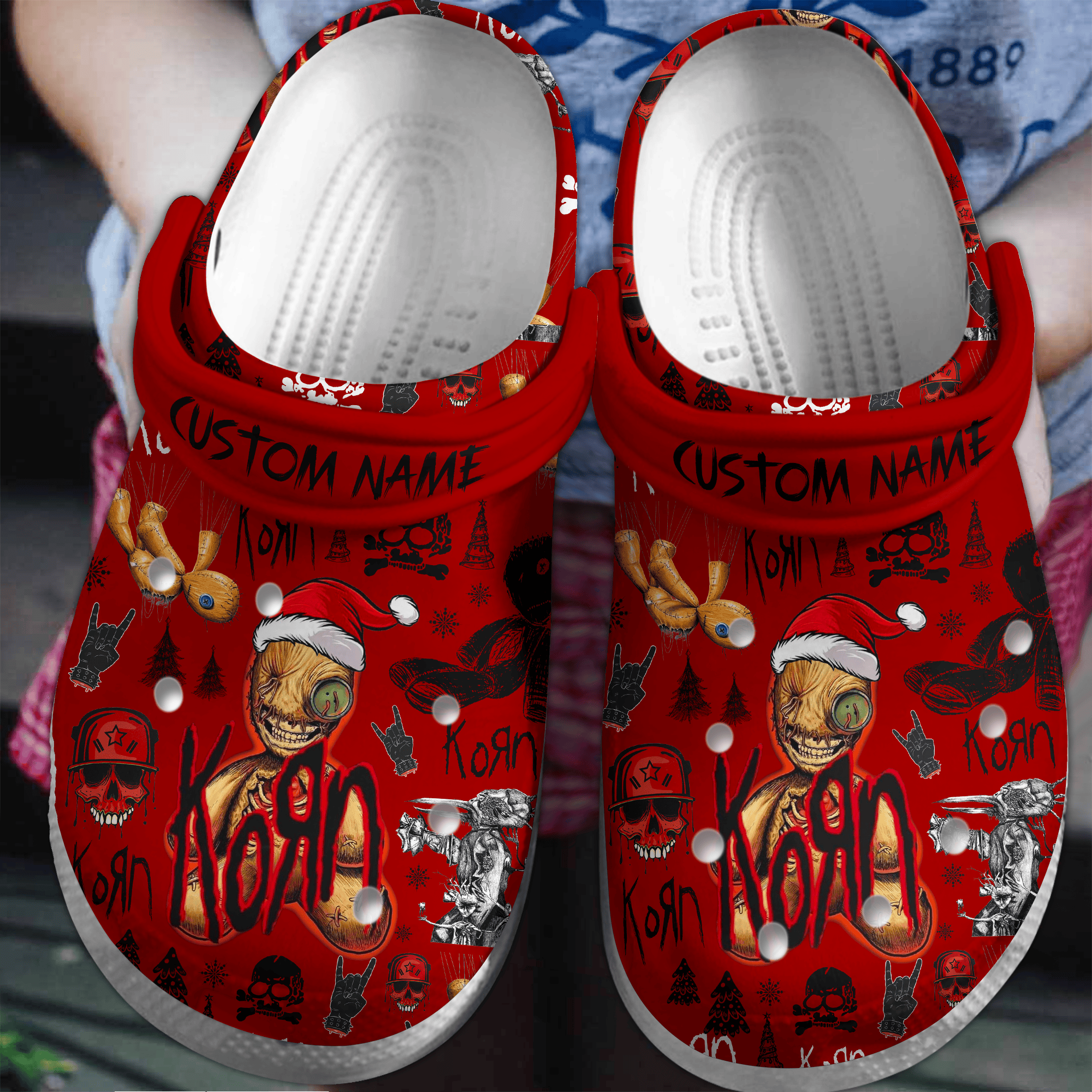 Merry Christmas Korn Music Crocs Crocband Clogs Shoes Comfortable For Men Women and Kids