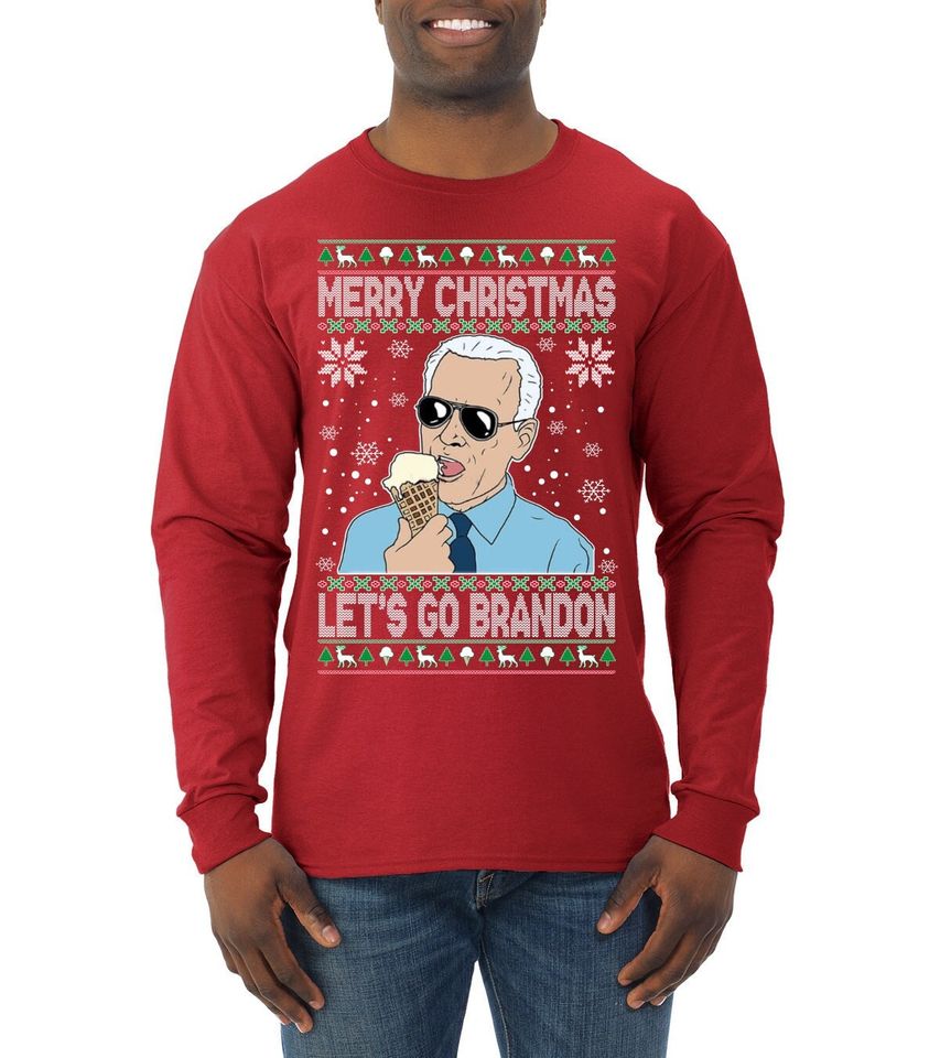 Merry Christmas Let's Go Brandon Ugly Christmas Sweater
