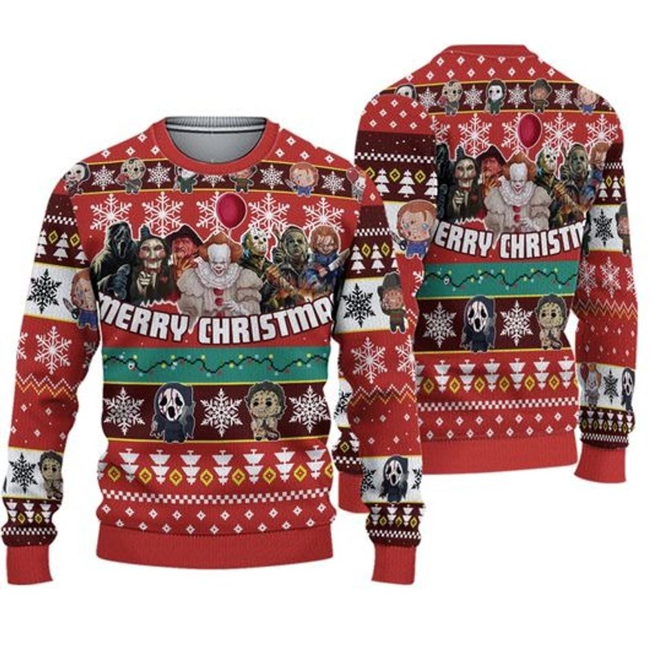 Merry Christmas Nightmares Ugly Halloween Sweater