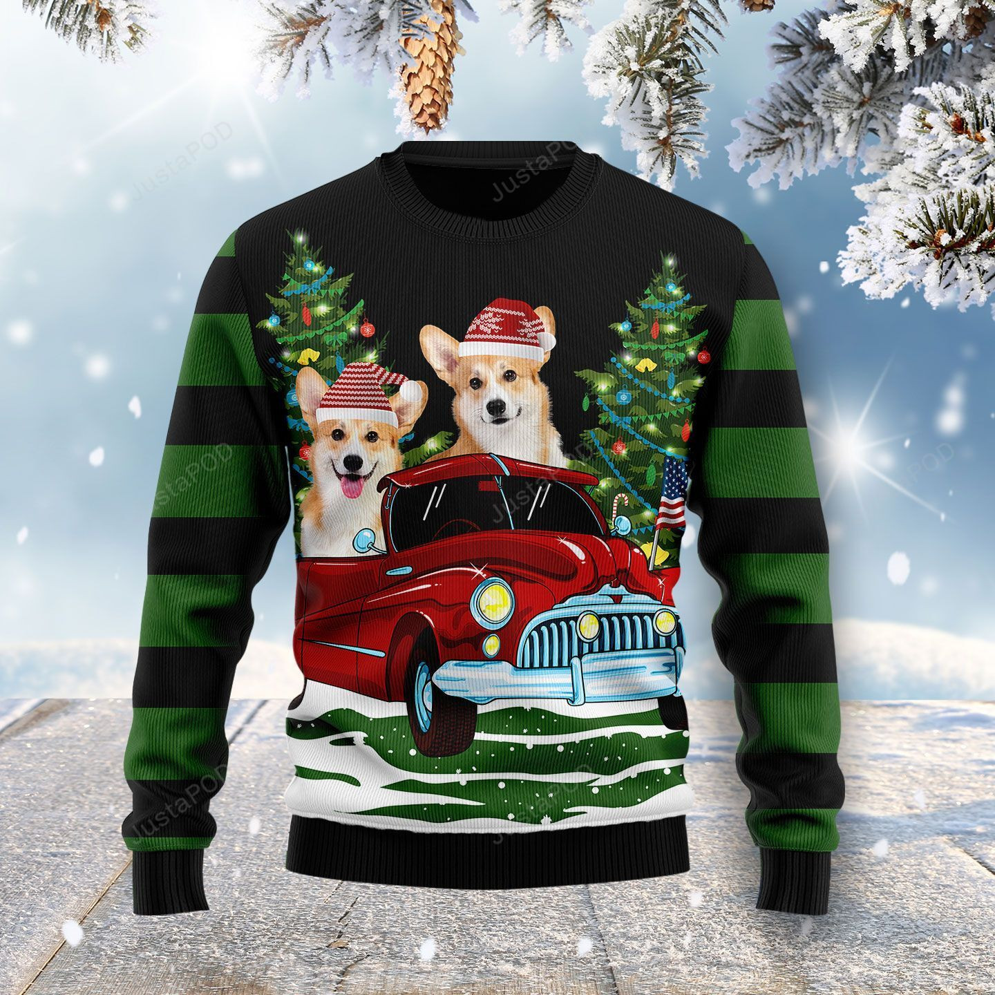 Merry Christmas Pembroke Welsh Corgi Ugly Christmas Sweater Adult 3D Funny Matching for family