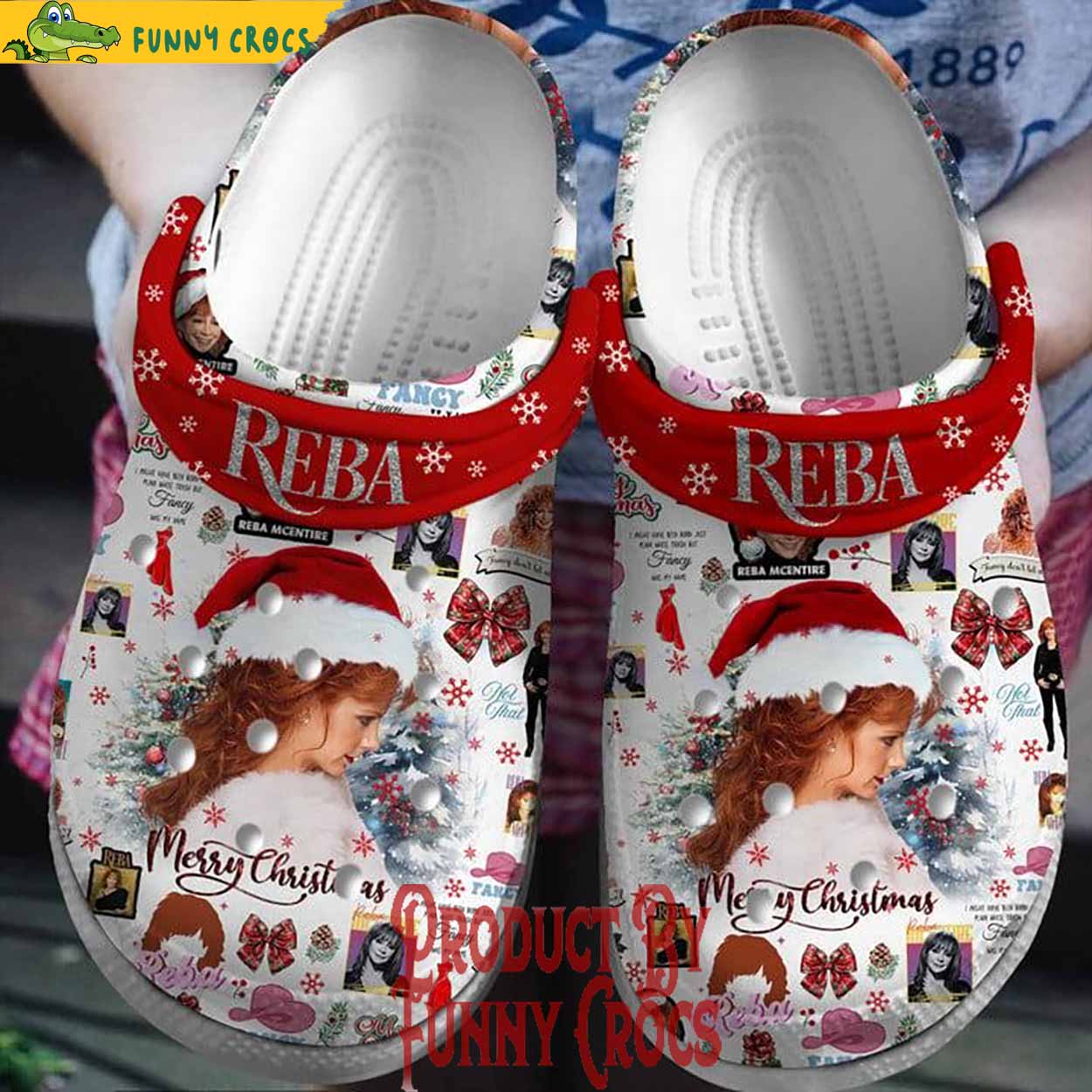 Merry Christmas Reba McEntire Music Crocs Crocband Clogs Shoes Comfortable For Men Women and Kids