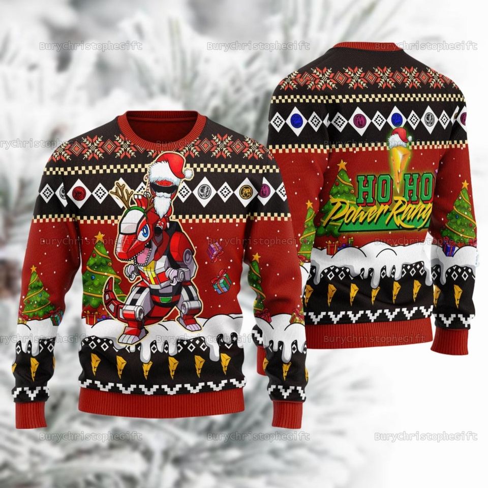 Merry Christmas Red Hoho Ranger Ugly Christmas Sweater