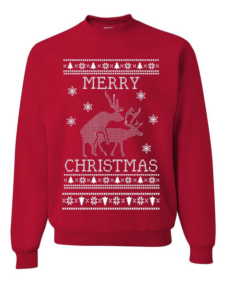 Merry Christmas Reindeer Humping Christmas Sweater