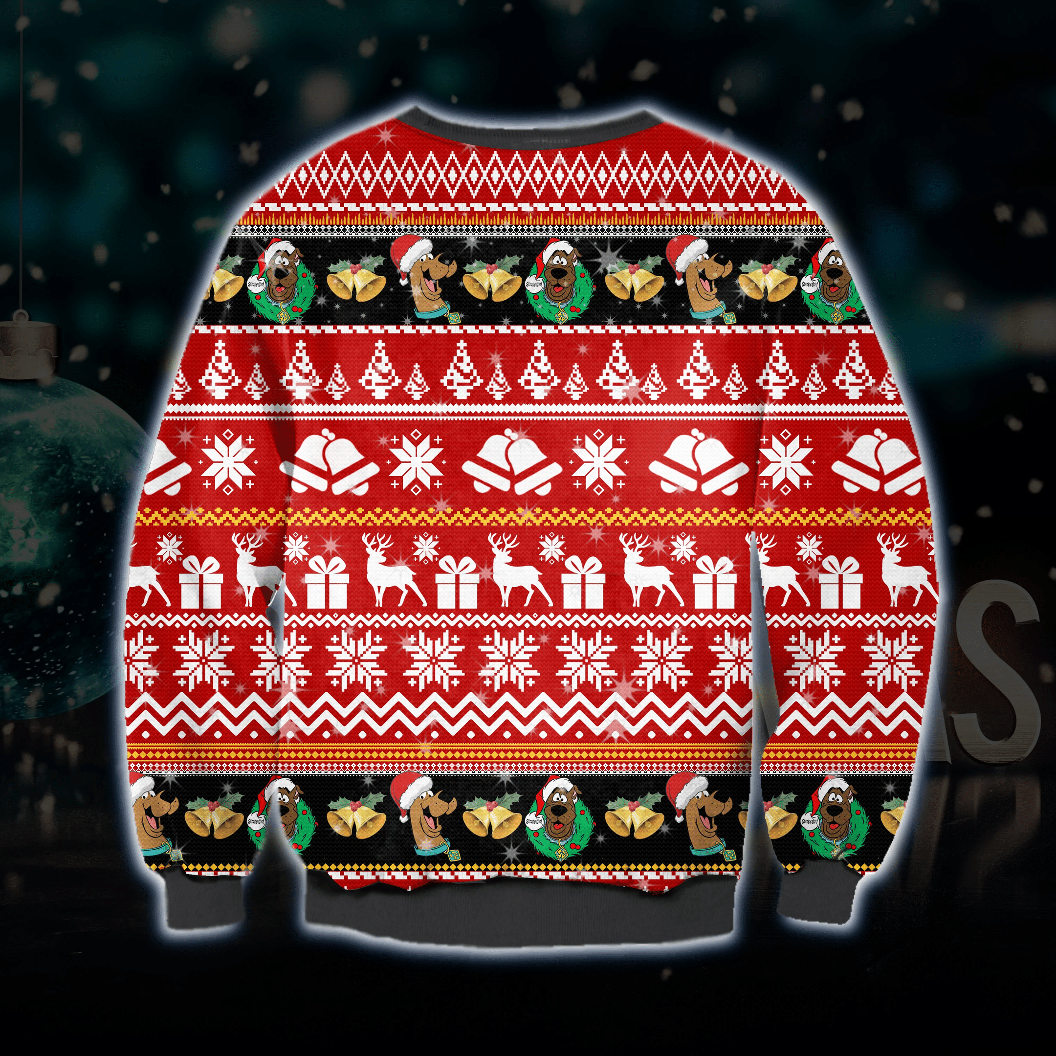 Merry Christmas Scooby-Doo Ugly Christmas Sweater Adult 3D Funny Matching for family - Image 2