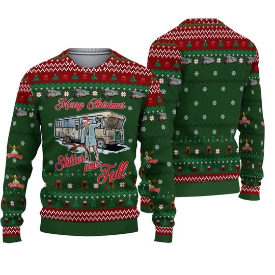 Merry Christmas Shitters Full Ugly Sweater - Image 2