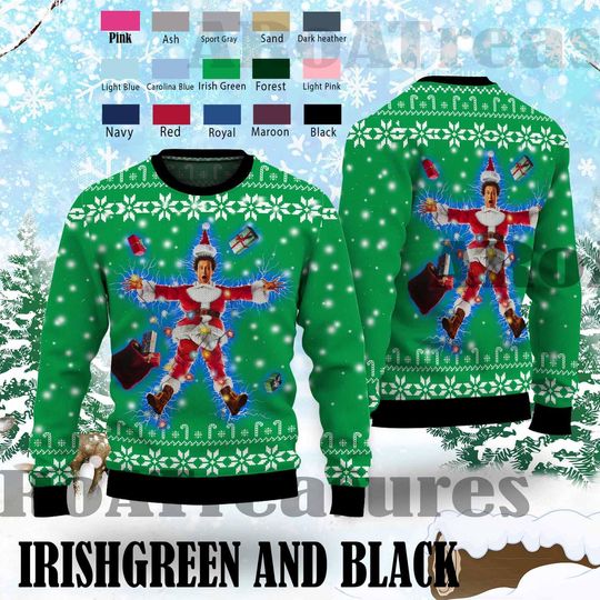 Merry Christmas Shitters Full Ugly Sweater, National Lampoons Christmas Sweater - Image 15