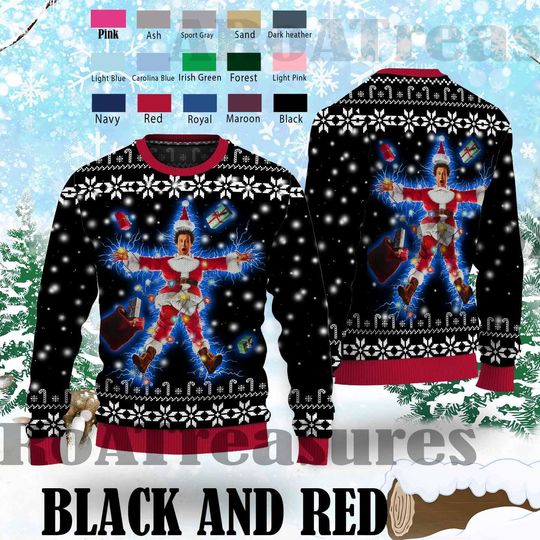 Merry Christmas Shitters Full Ugly Sweater, National Lampoons Christmas Sweater - Image 11