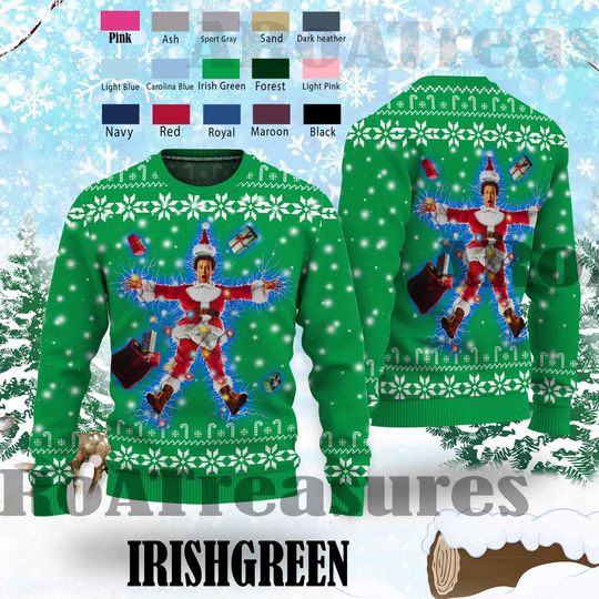 Merry Christmas Shitters Full Ugly Sweater, National Lampoons Christmas Sweater - Image 16