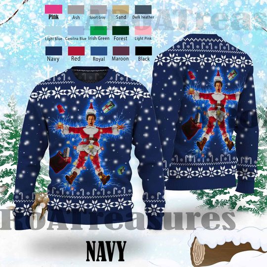 Merry Christmas Shitters Full Ugly Sweater, National Lampoons Christmas Sweater - Image 17