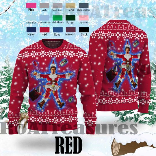 Merry Christmas Shitters Full Ugly Sweater, National Lampoons Christmas Sweater - Image 13