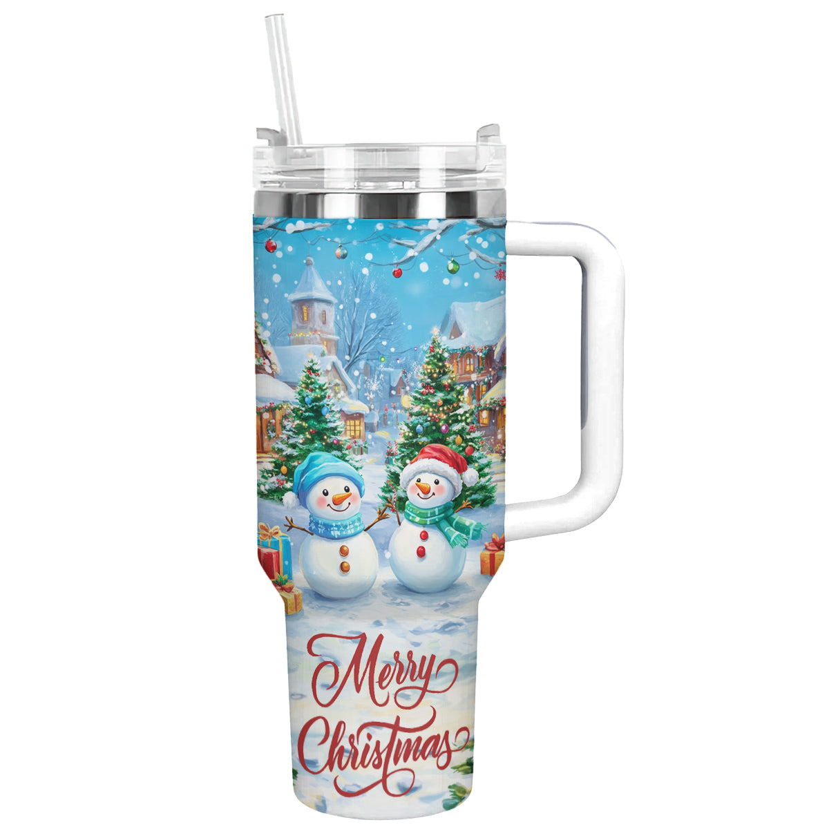 Merry Christmas Snowman Custom Stanley Cup 40 oz 30 oz Tumbler With HandleTVC2301489