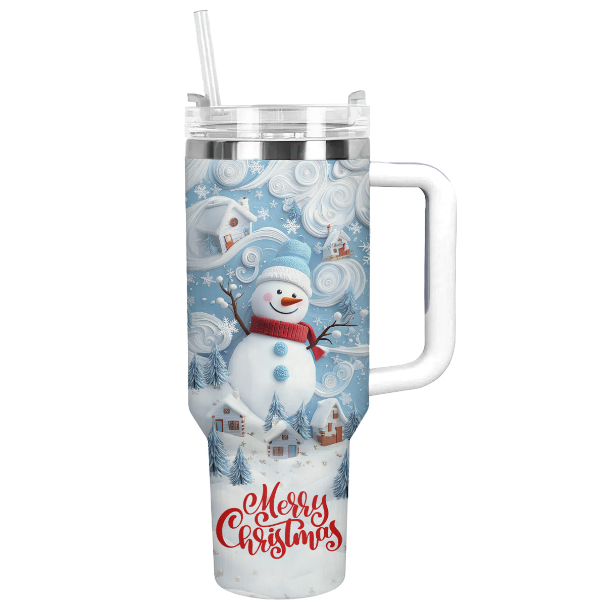 Merry Christmas Snowman Custom Stanley Cup 40 oz 30 oz Tumbler With HandleTVC2301501