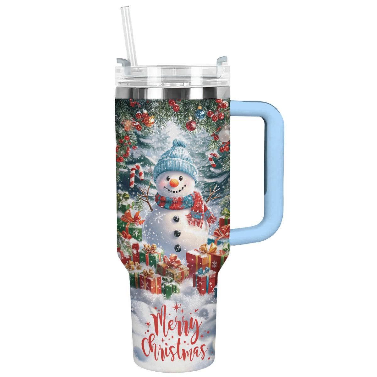 Merry Christmas Snowman Insulated Custom Stanley Cup 40 oz 30 oz Tumbler With HandleTVC2301494