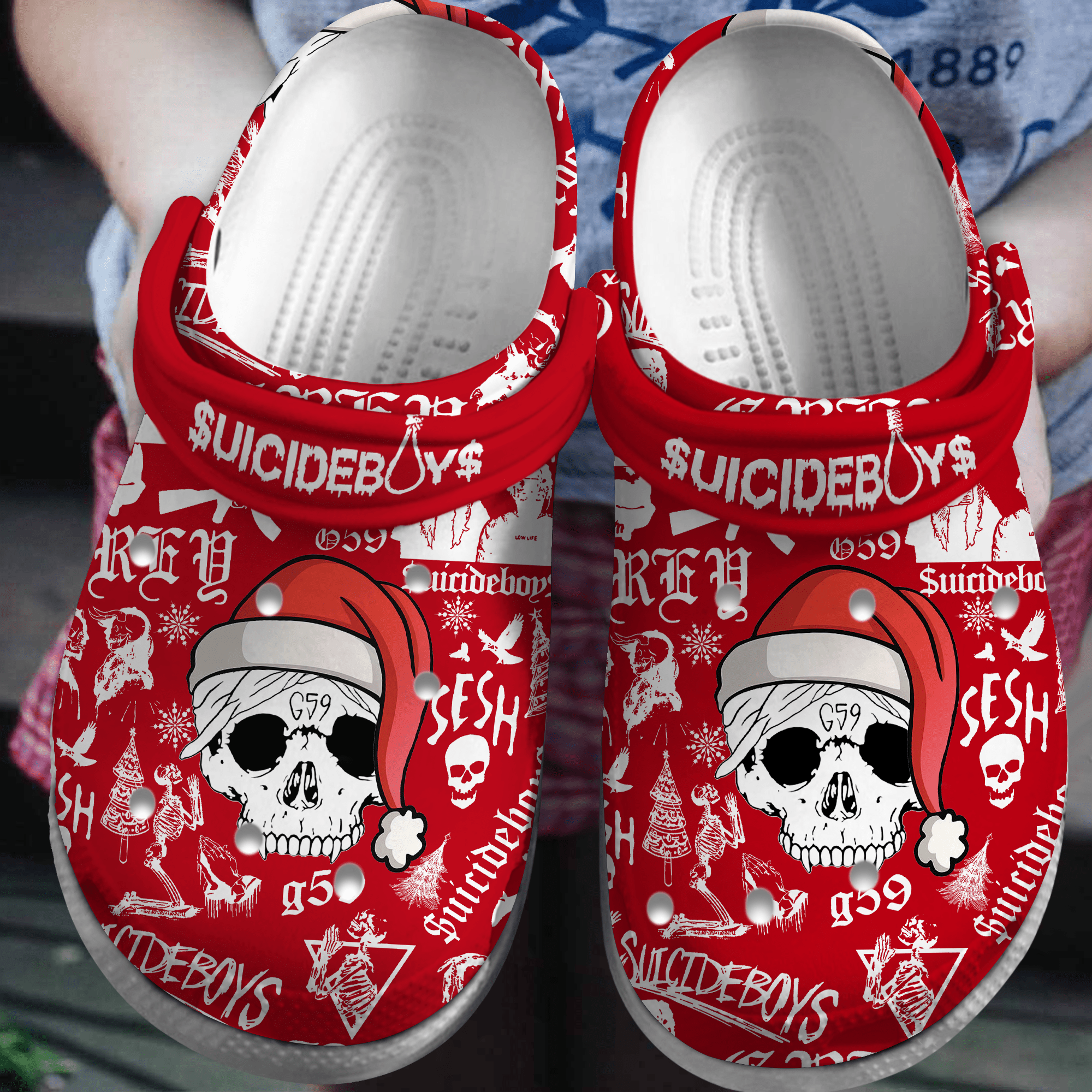 Merry Christmas Suicideboys Music Crocs Crocband Clogs Shoes Comfortable For Men Women and Kids
