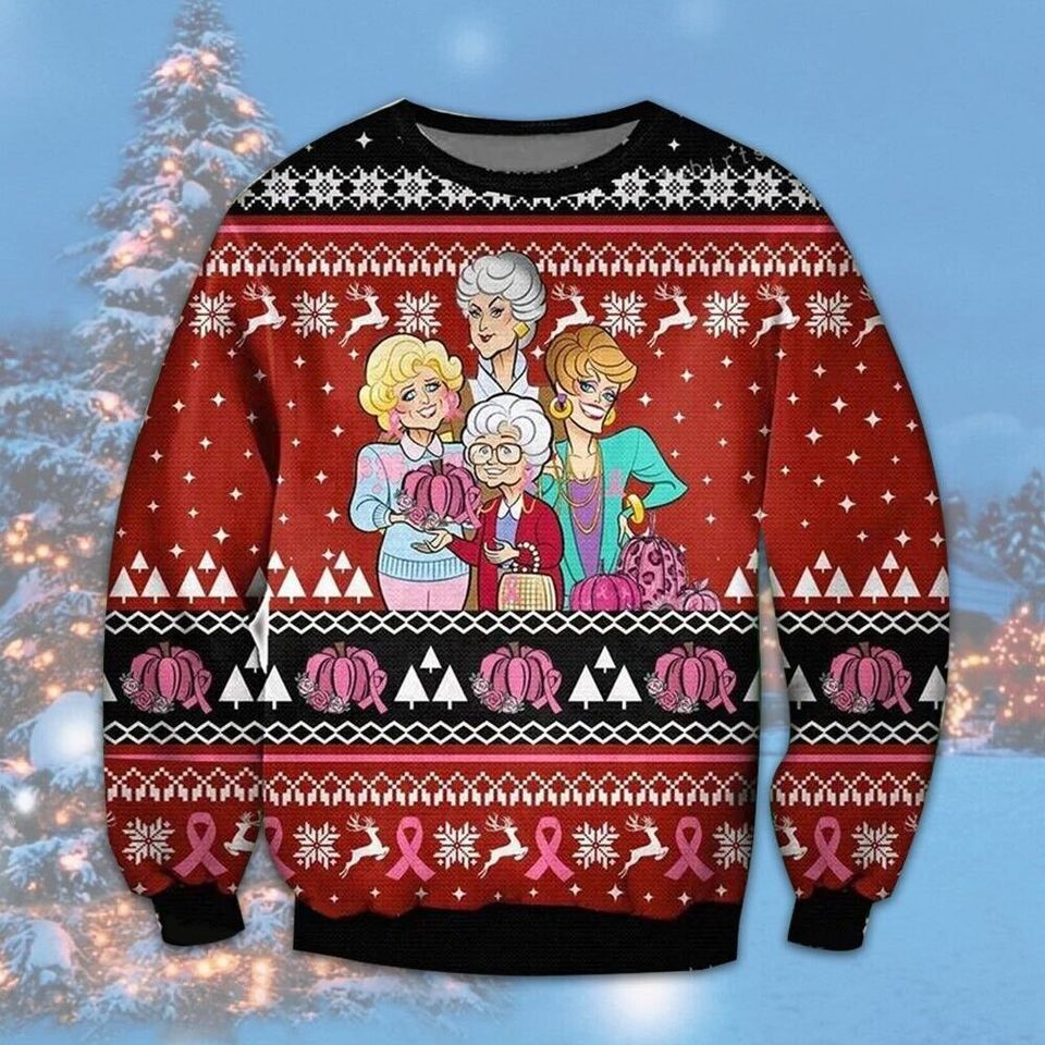 Merry Christmas The Golden Girl Ugly 3D Sweater