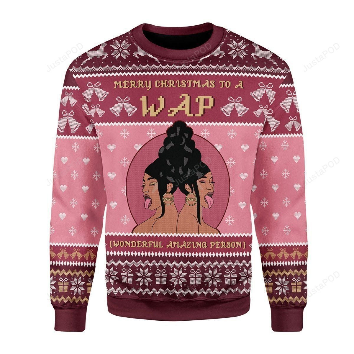 Merry Christmas To A Wap Ugly Christmas Sweater Adult 3D Funny Matching for family