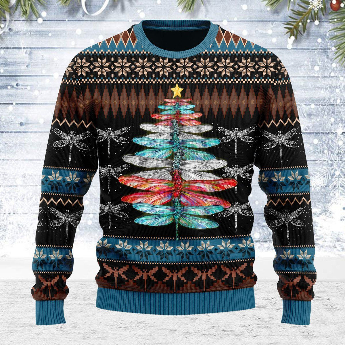 Merry Christmas Tree For Unisex Ugly Christmas Sweater Adult 3D Funny Matching for family