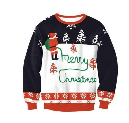 Merry Christmas Ugly Christmas Sweater Adult 3D Funny Matching for family