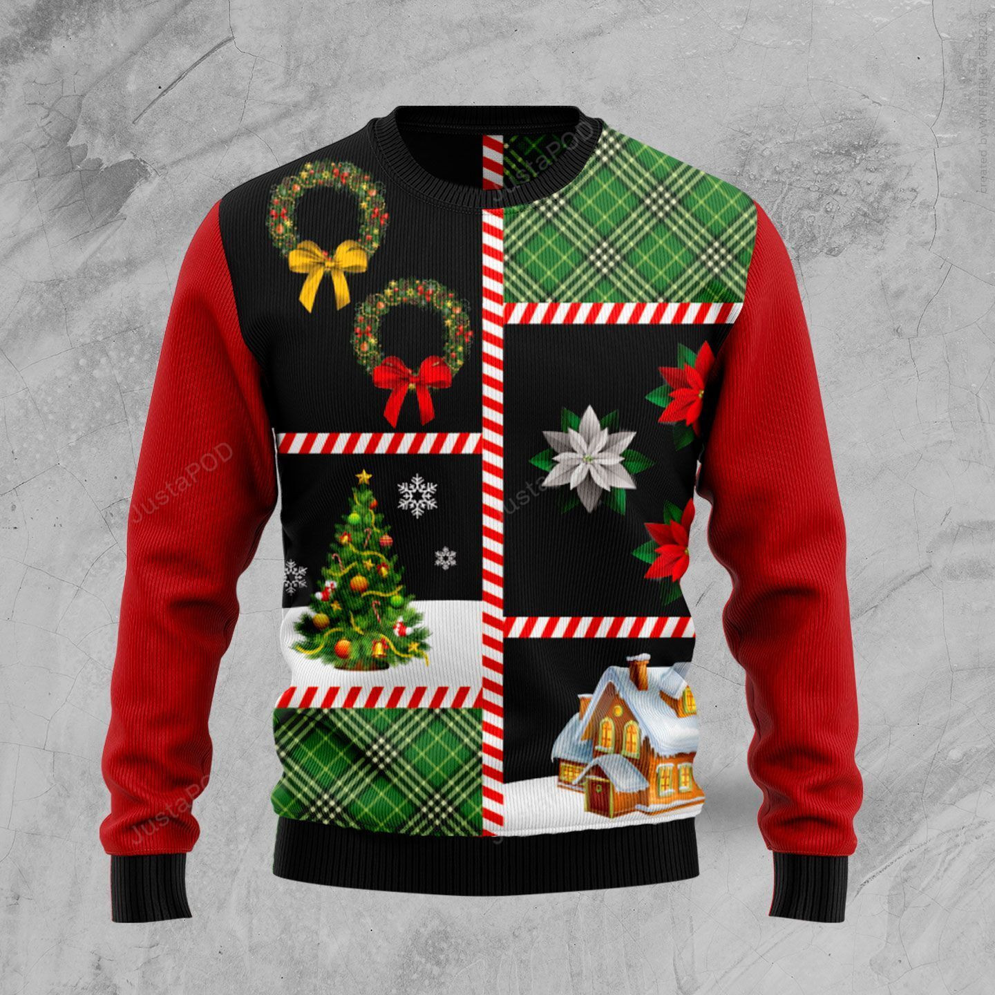 Merry Christmas Ugly Christmas Sweater Adult 3D Funny Matching for family