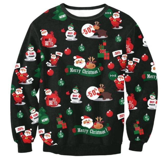 Merry Christmas Ugly Christmas Sweater Adult 3D Funny Matching for family