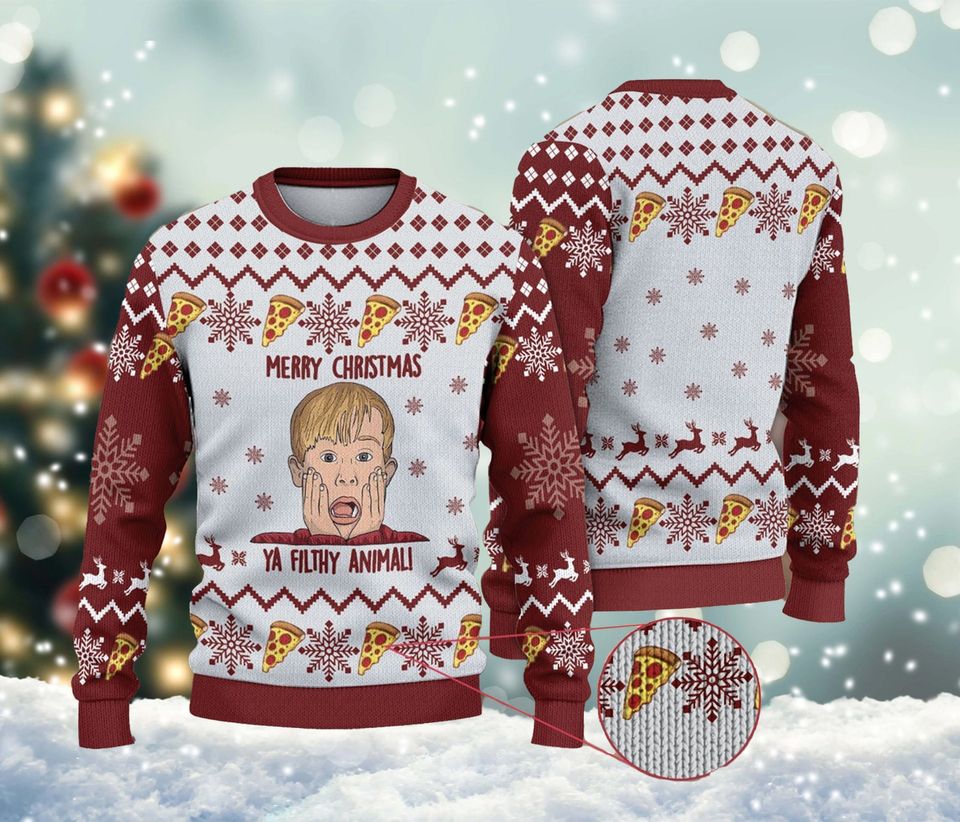 Merry Christmas Ya Filthy Kevin Ugly Xmas Sweater, Home Alone Movie Sweatshirt,  Christmas Gifts
