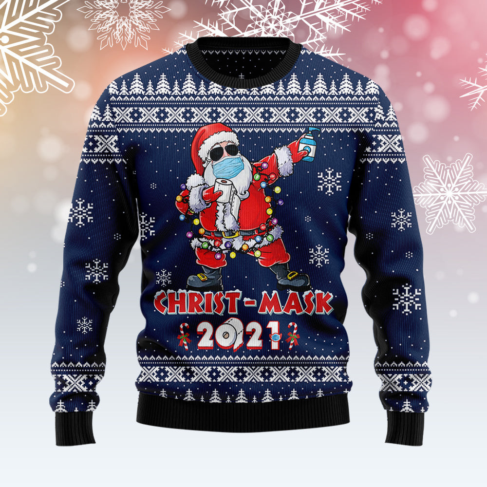 Merry Christmask Santa Claus Ugly Christmas Sweater