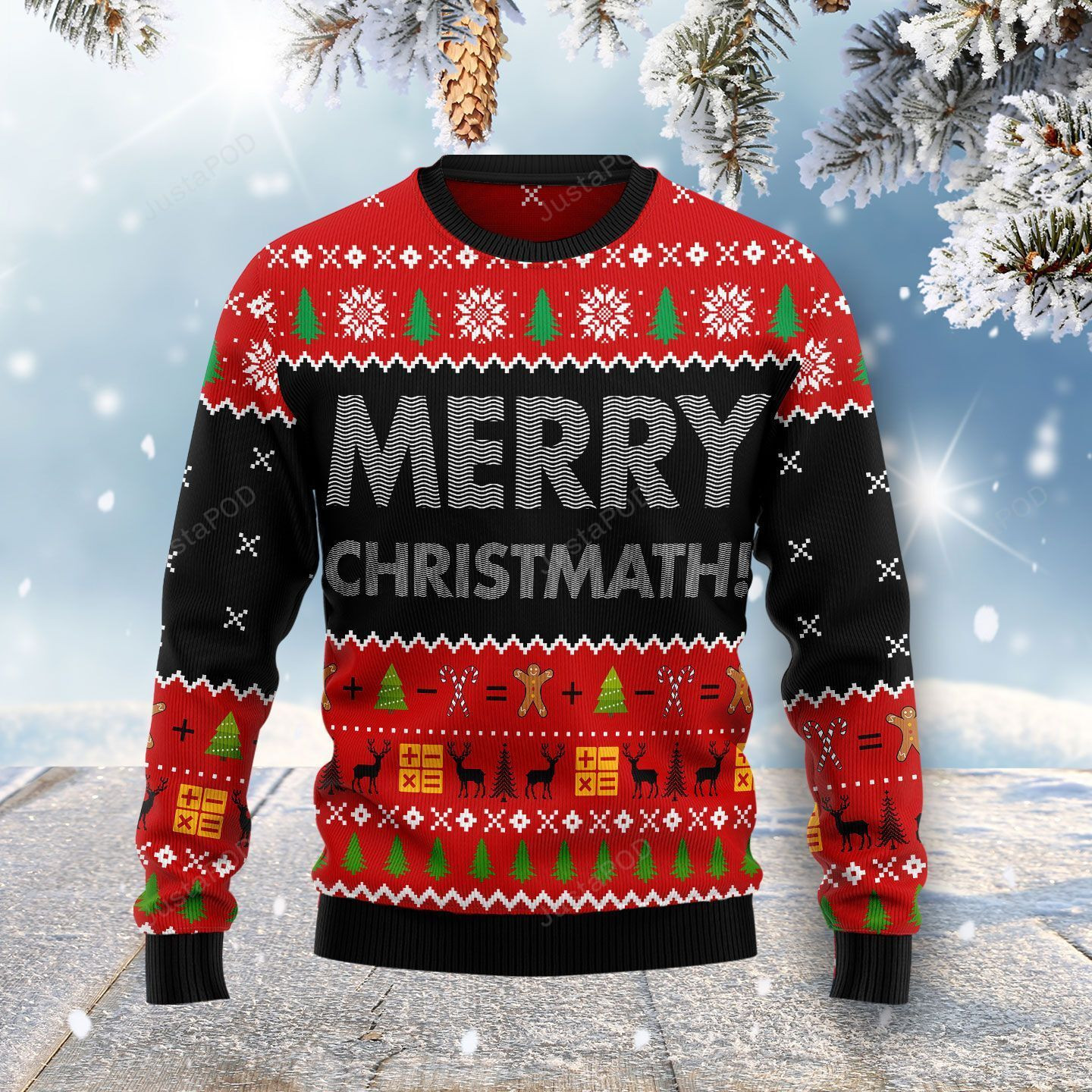 Merry Christmath Ugly Christmas Sweater Adult 3D Funny Matching for family
