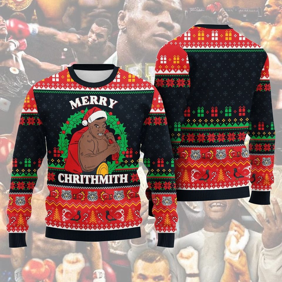 Merry Chrithmith Ugly Sweater, Mike Tyson Christmas Sweater, Merry Chrithmith Mike Tyson - Image 2