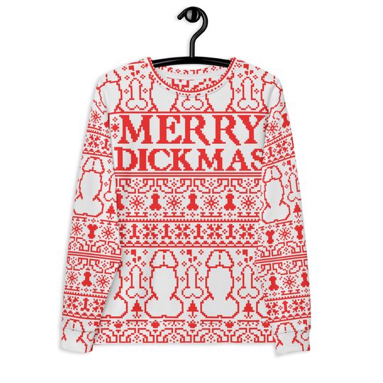 Merry Dickmas Ugly Christmas Sweater | All Over Printed Ugly Christmas - Image 14