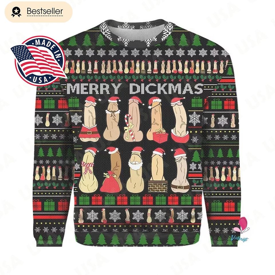 Merry Dickmas Ugly Christmas Sweater | Naughty Christmas Ugly Sweater