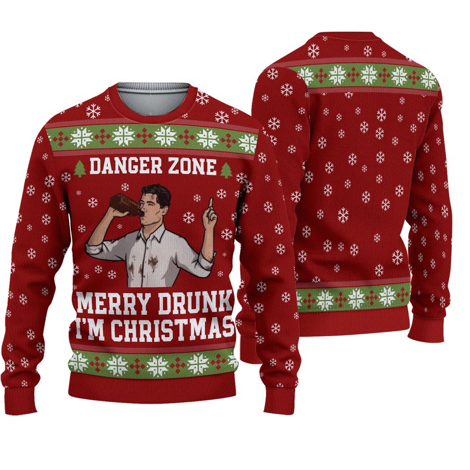 Merry Drunk I'm Christmas Sterling Archer Ugly Christmas Sweater