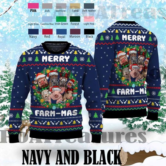 Merry Farm-mas Ugly Christmas Sweater - Image 9