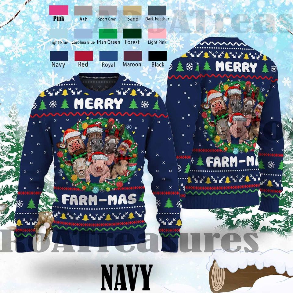 Merry Farm-mas Ugly Christmas Sweater - Image 4