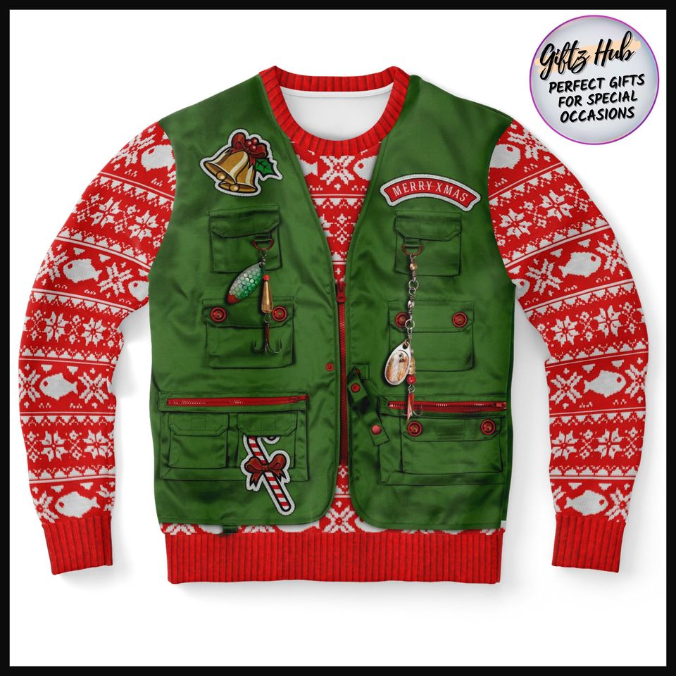 Merry fishmas ugly Christmas sweatshirt